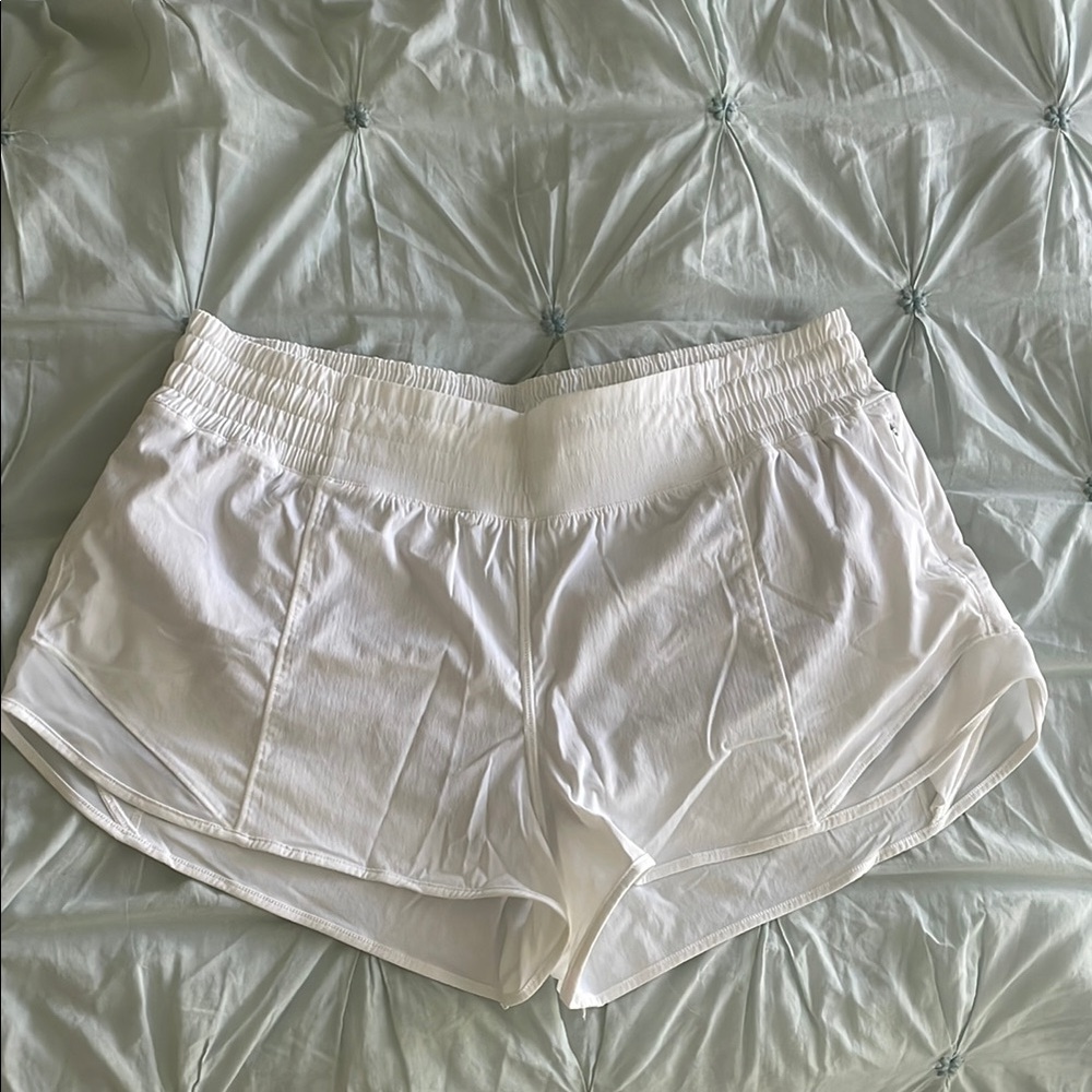 Lululemon White Athletic Shorts